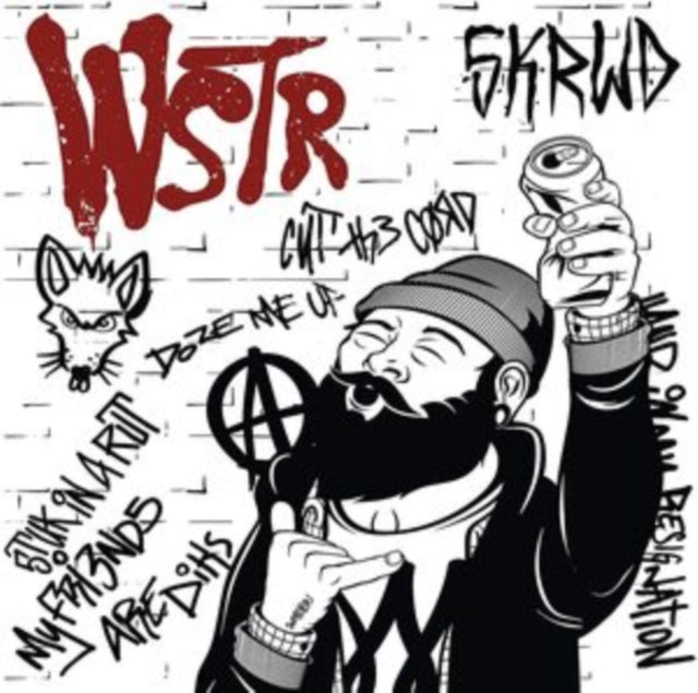 Wstr - Skrwd - Red & Bone Split